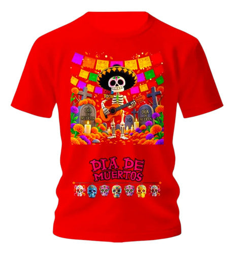 Playera Esqueleto Catrina Dia De Muertos Halloween