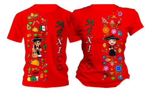 Duo Playeras 15 De Septiembre Mexico Tradicional Mariachi