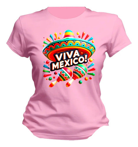 Playera Viva Mexico Sombrero 15 De Septiembre Sombrero Y