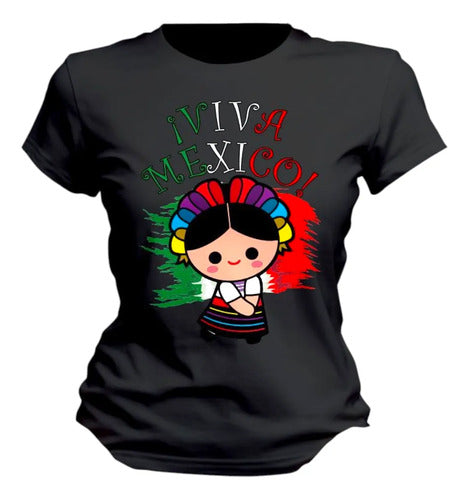 Playera Lele Muñeca Mexicana Patria Bandera Mexico Lele