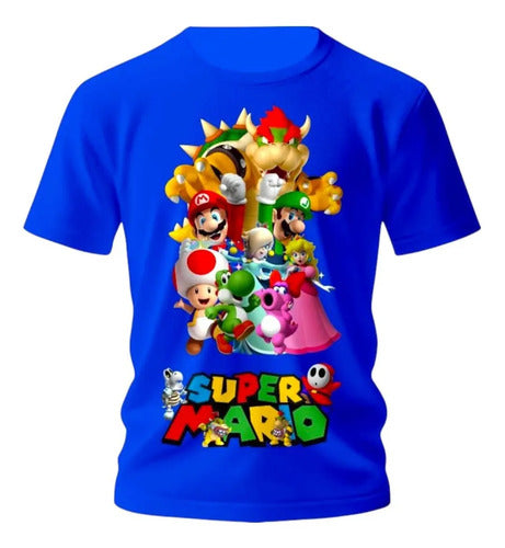 Playera Super Mario Bros Gamer Personaliza Personajes