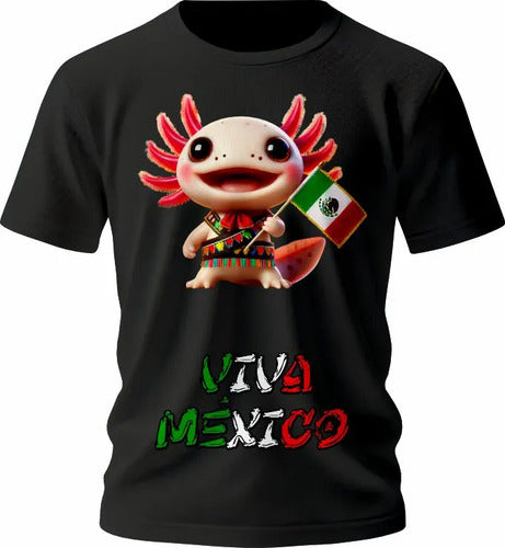 Playera 15 De Septiembre Ajolote Mexicano Mariachi Unisex