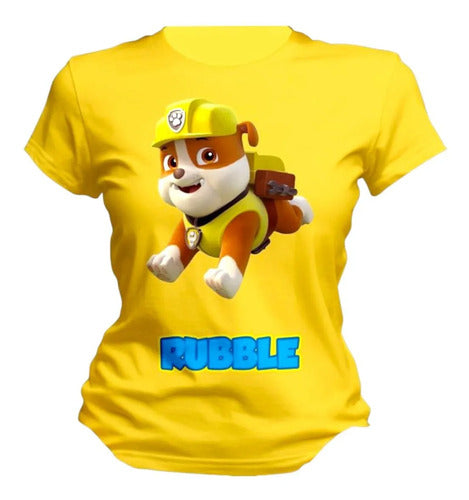 Playera Rubble Paw Patrol Patrulla Canina Personaliza