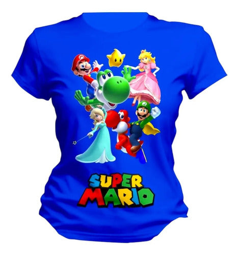 Playera Super Mario Bros Colores Peach Personaliza