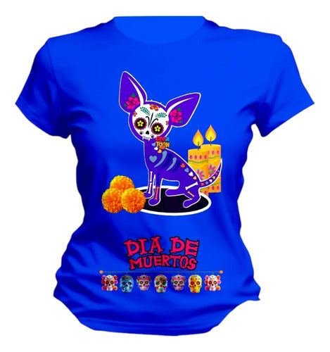 Playera Chihuahua Día De Muertos Alebrije Halloween