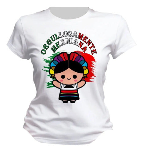 Playera Lele Muñeca Mexicana Patria Bandera Mexico Lele