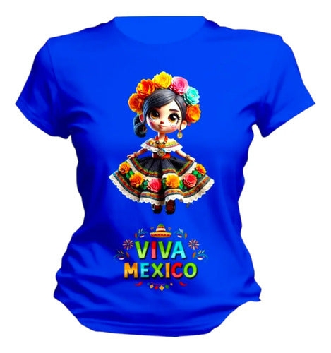 Playera Adelita Flores Mexicana15 De Septiembre Mujer