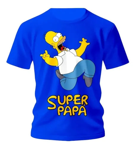 Playera Super Papa Simpson Papa Abuelo Personaliza