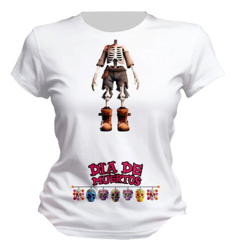 Playera Traje Hom Y Muj Esqueletos Traje Dia De Muertos