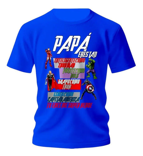 Playera Dia Del Padre Frase Papa Hijo Personajes Personaliza