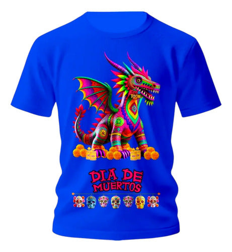 Playera Día De Muertos Dragón Alebrije Mexicano Dragon H
