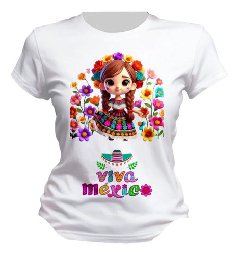 Playera Adelita Flores Mexicana15 De Septiembre Mujer