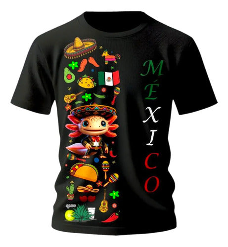 Playera Tradicional 15 De Septiembre Ajolote Lele Ajolote