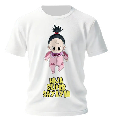 Playera Día Del Papá Mamá Hijo Gohan Pan Videl Regalo