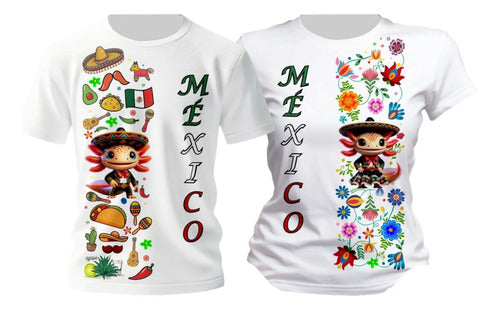 Duo Playeras 15 De Septiembre Mexico Tradicional Mariachi