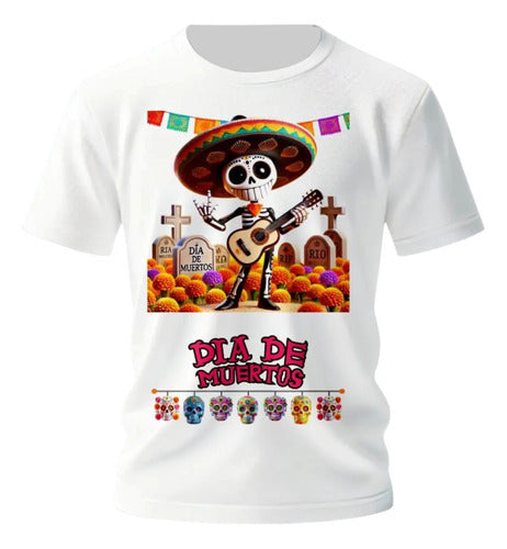 Playera Catrin Y Catrina Dia De Muertos Halloween Catrin