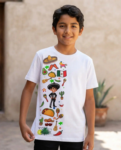 Playera Mexicana 15 De Septiembre Tematica Mariachi Charro