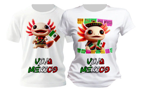 Duo Playera Ajolotes Mariachi 15 De Septiembre Viva Mexico