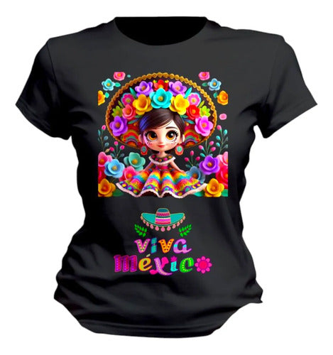 Playera Adelita Flores Mexicana15 De Septiembre Mujer