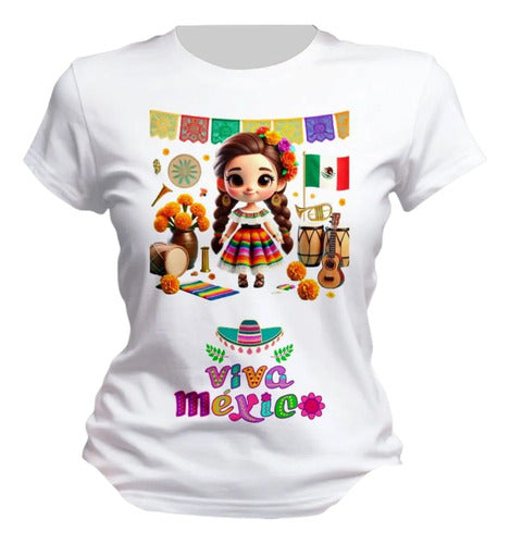 Playera Adelita Flores Mexicana15 De Septiembre Mujer