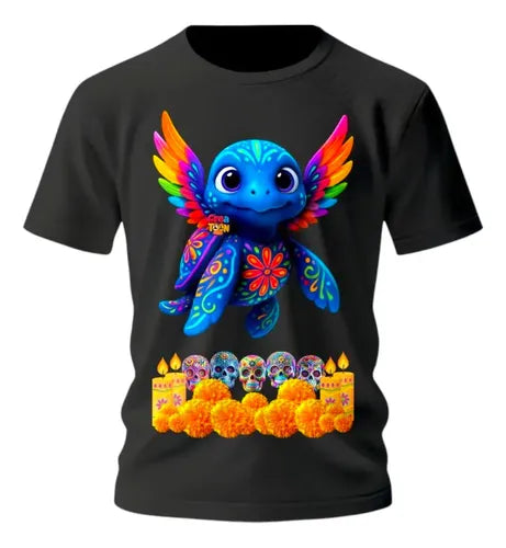 Playera Dia De Muertos Tortuga Alebrije Tortuga H