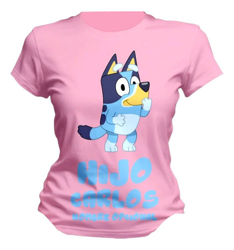 Playera Bluey Bingo Hijo Hija Personalizada Fiesta Para
