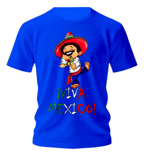 Playera Viva Mexico Fiestas Patrias Todas Las Tallas