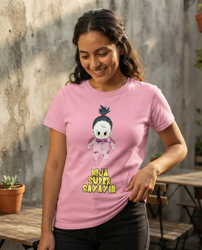 Playera Día Del Papá Mamá Hijo Gohan Pan Videl Regalo