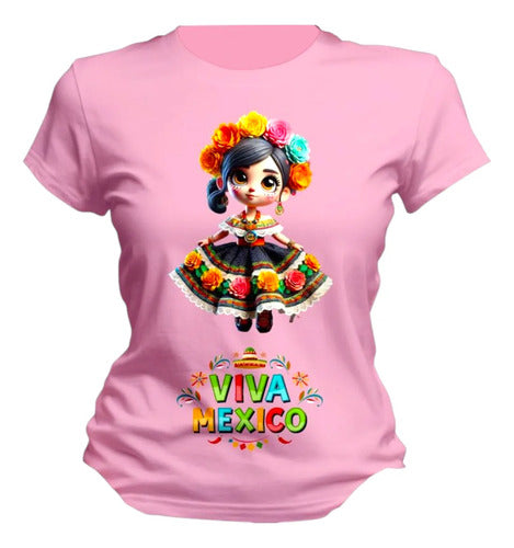 Playera Adelita Flores Mexicana15 De Septiembre Mujer