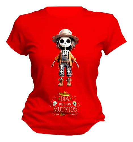 Playera Espanta Pajaros Esqueleto Dia De Muertos Calavera