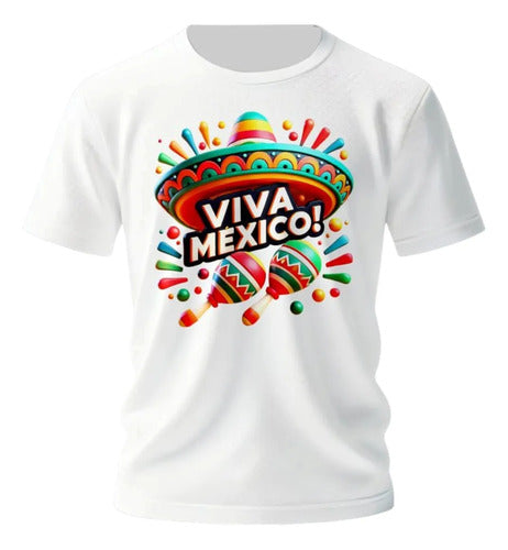 Playera Viva Mexico Sombrero 15 De Septiembre Sombrero Y