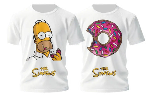 Duo Playera Homero Simpson Dona Duff Cerverza