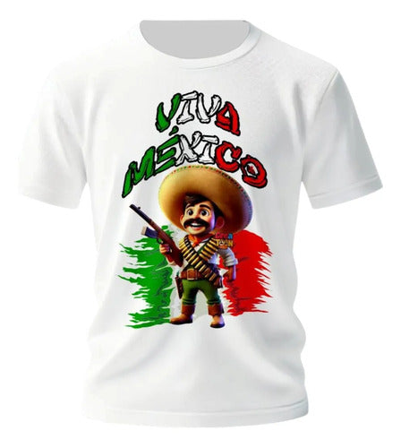 Playera Charro Charra Viva Mexico Bandera Fiestas Charro