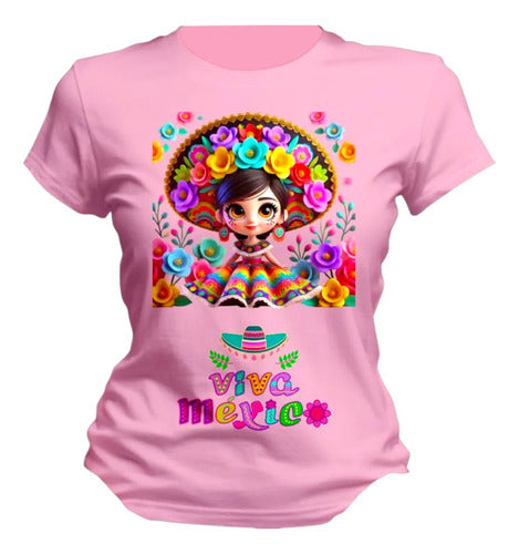 Playera Adelita Flores Mexicana15 De Septiembre Mujer