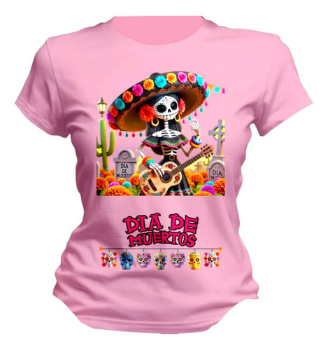 Playera Catrin Y Catrina Dia De Muertos Halloween Catrina