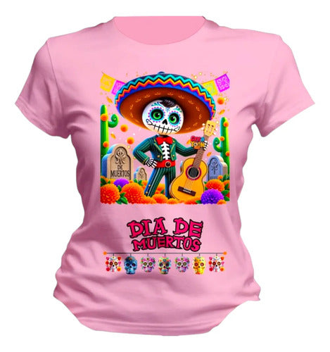 Playera Musico Dia De Muertos Calavera Catrin Y Catrina
