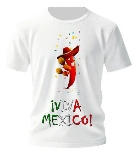 Playera 15 De Septiembre Meriachi Taco Sombrero Fiestas