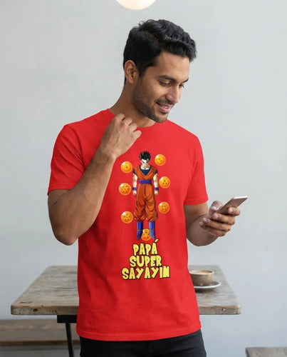 Playera Día Del Papá Mamá Hijo Gohan Pan Videl Regalo