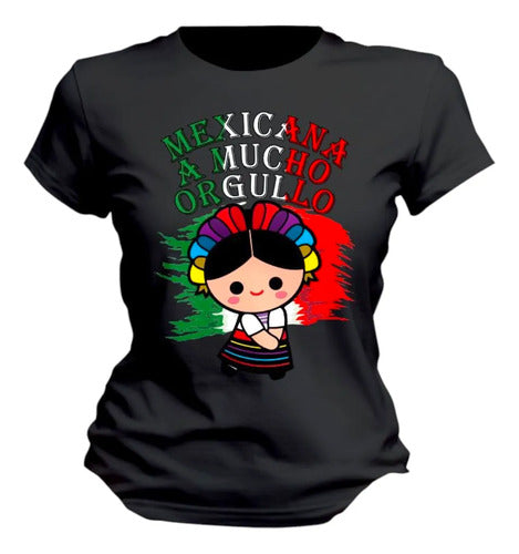 Playera Lele Muñeca Mexicana Patria Bandera Mexico Lele