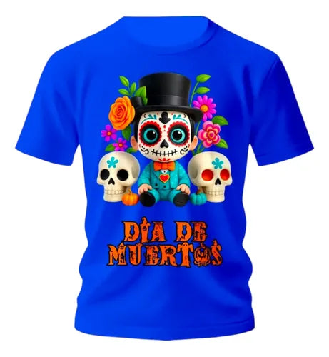 Playera Día De Muertos Calavera Mexicana Catrín Catrina
