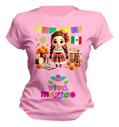 Playera Adelita Flores Mexicana15 De Septiembre Mujer