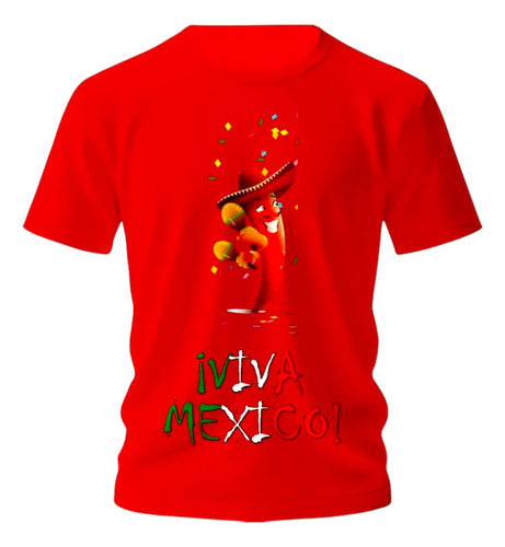 Playera 15 De Septiembre Meriachi Taco Sombrero Fiestas
