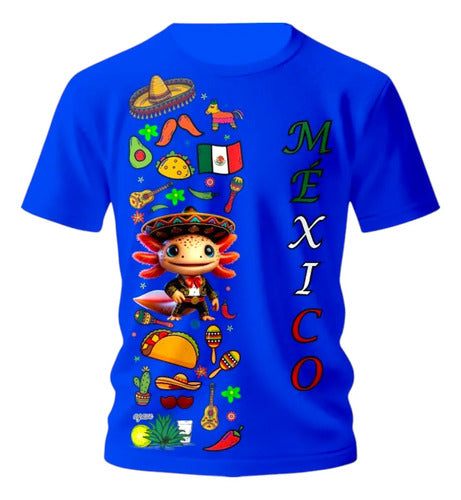 Playera Tradicional 15 De Septiembre Ajolote Lele Ajolote