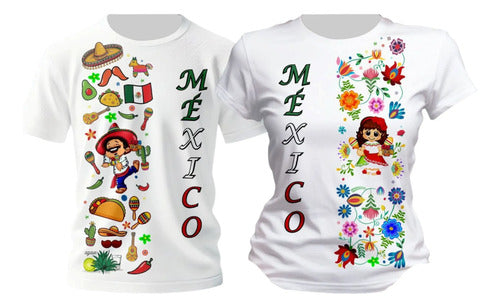 Duo Playera Mexico Lele Muñeca 15 De Septiembre Veracruzano