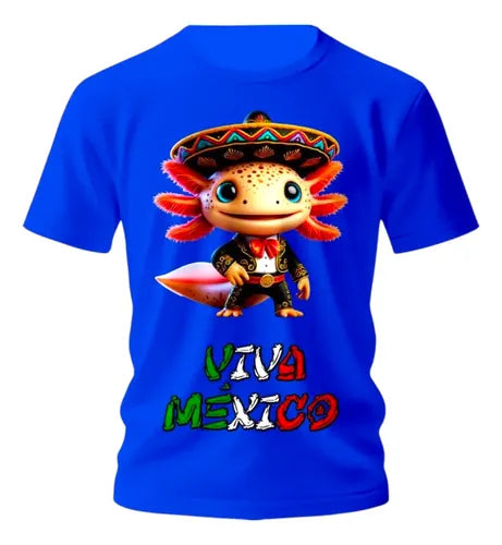 Playera 15 De Septiembre Ajolote Mexicano Mariachi Unisex