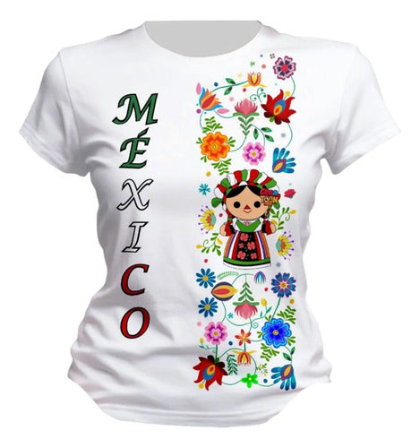 Playera Adelita Lele Adelita Flores Fiestas Patrias Lele 4