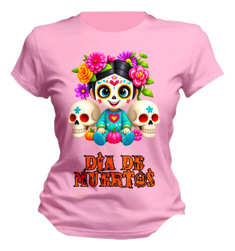 Playera Día De Muertos Calavera Mexicana Catrín Catrina