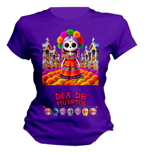 Playera Calaverita Catrina Dia De Muertos Tematica Catrina