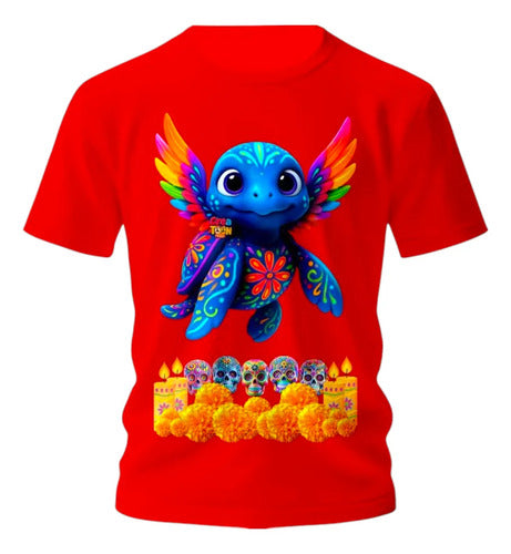 Playera Dia De Muertos Tortuga Alebrije Tortuga H