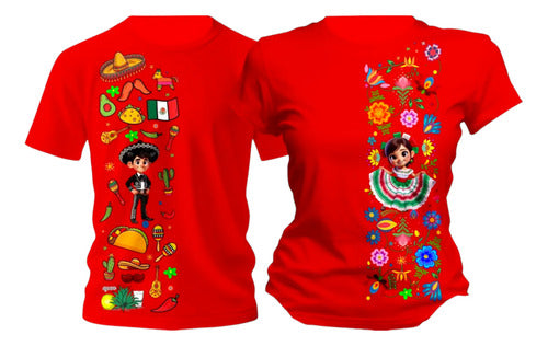 Duo Playera Mexico Lele Muñeca 15 De Septiembre Veracruzano